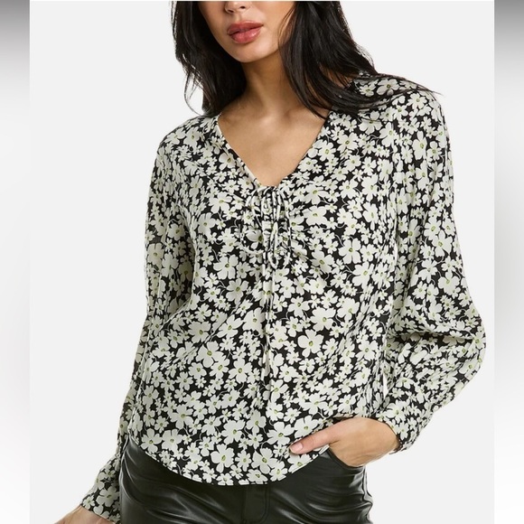 Rebecca Taylor | Paige Fluer Blouse, black/white/floral, size 12 - Picture 15 of 15